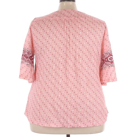 Suzanne Betro Womens Top Sz 3X Short Sleeve Pink - Picture 2 of 2